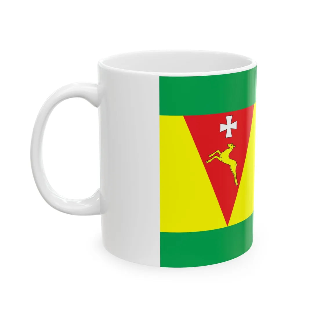 Flag of Sarny Raion (Ukraine) White Coffee Mug - Go Mug Yourself