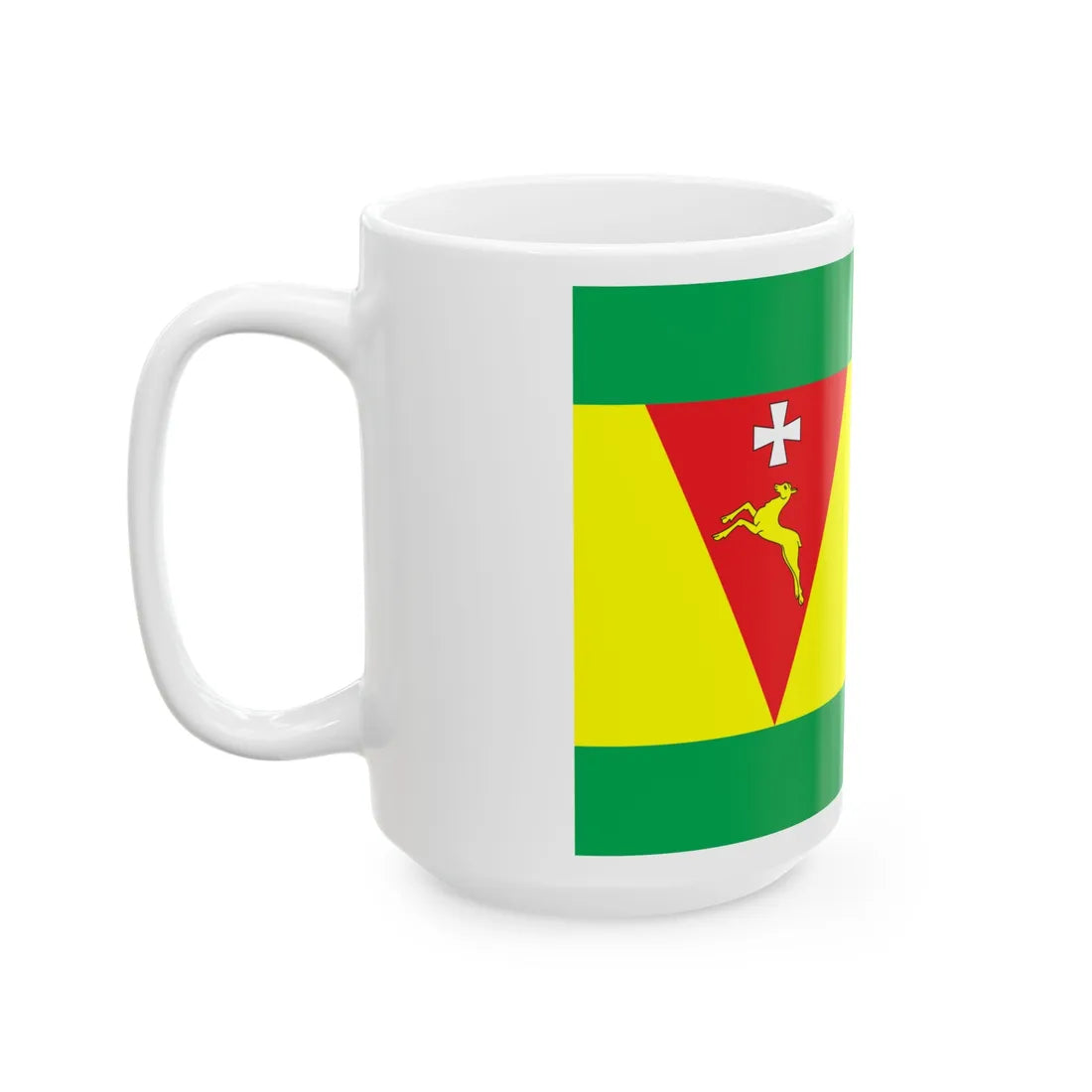 Flag of Sarny Raion (Ukraine) White Coffee Mug - Go Mug Yourself