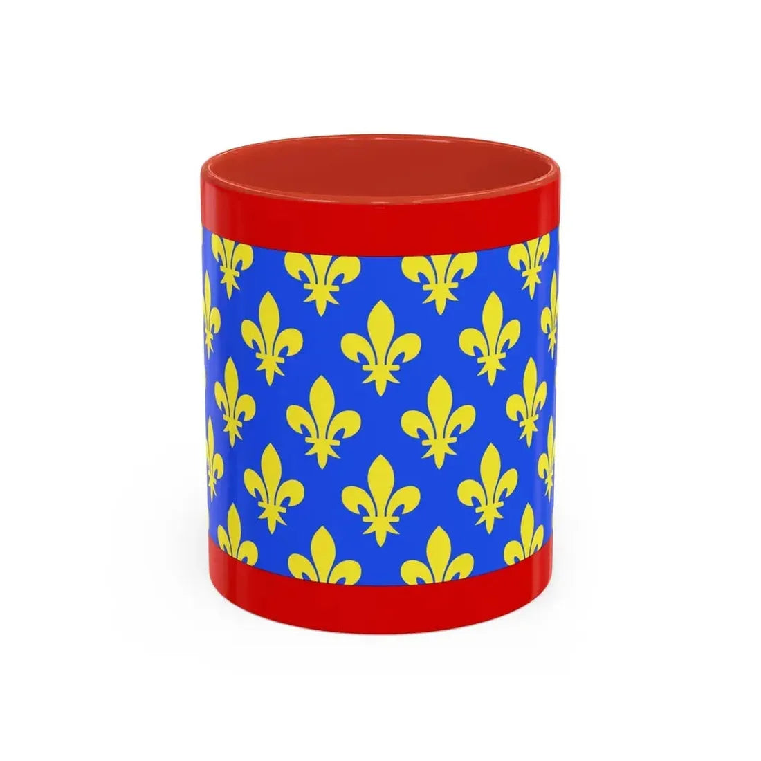 Flag of Sarthe France 2 - Accent Coffee Mug 11oz Red - Go Mug Yourself