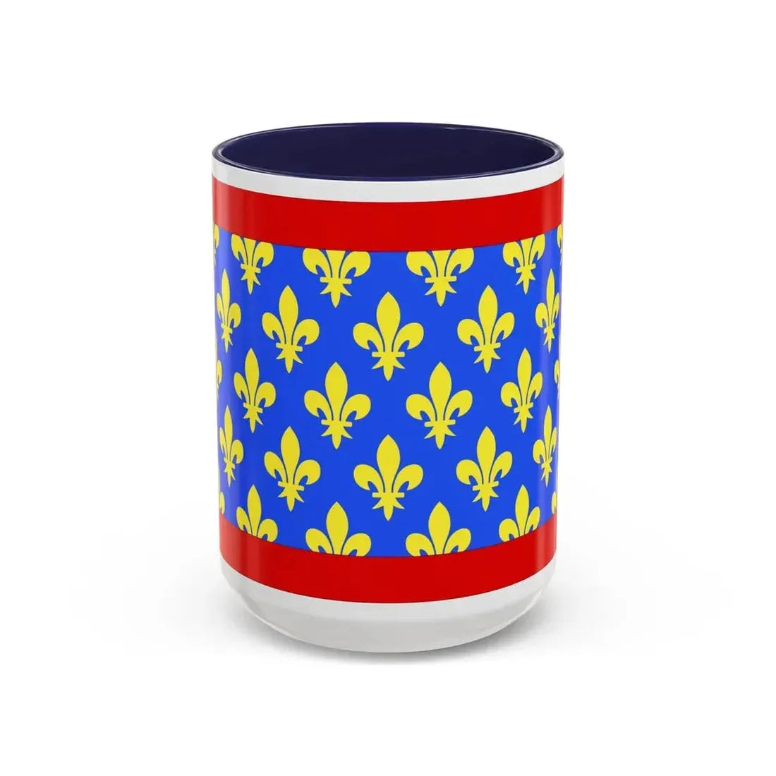 Flag of Sarthe France 2 - Accent Coffee Mug 15oz Navy - Go Mug Yourself
