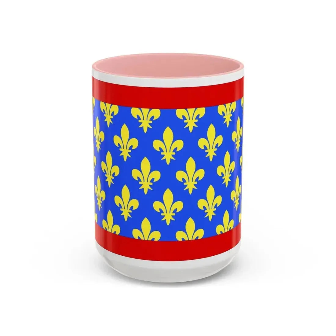 Flag of Sarthe France 2 - Accent Coffee Mug 15oz Pink - Go Mug Yourself