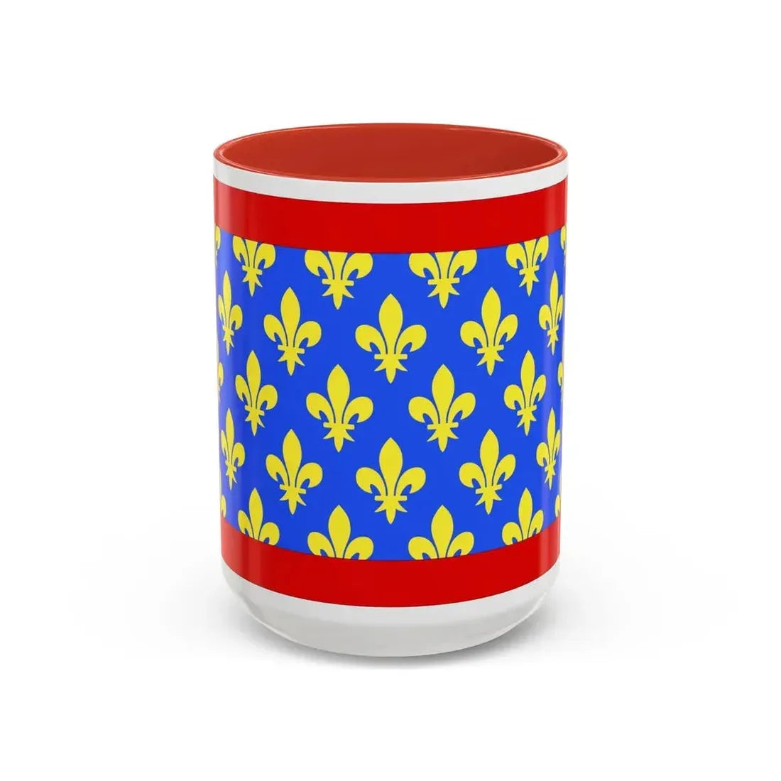 Flag of Sarthe France 2 - Accent Coffee Mug 15oz Red - Go Mug Yourself