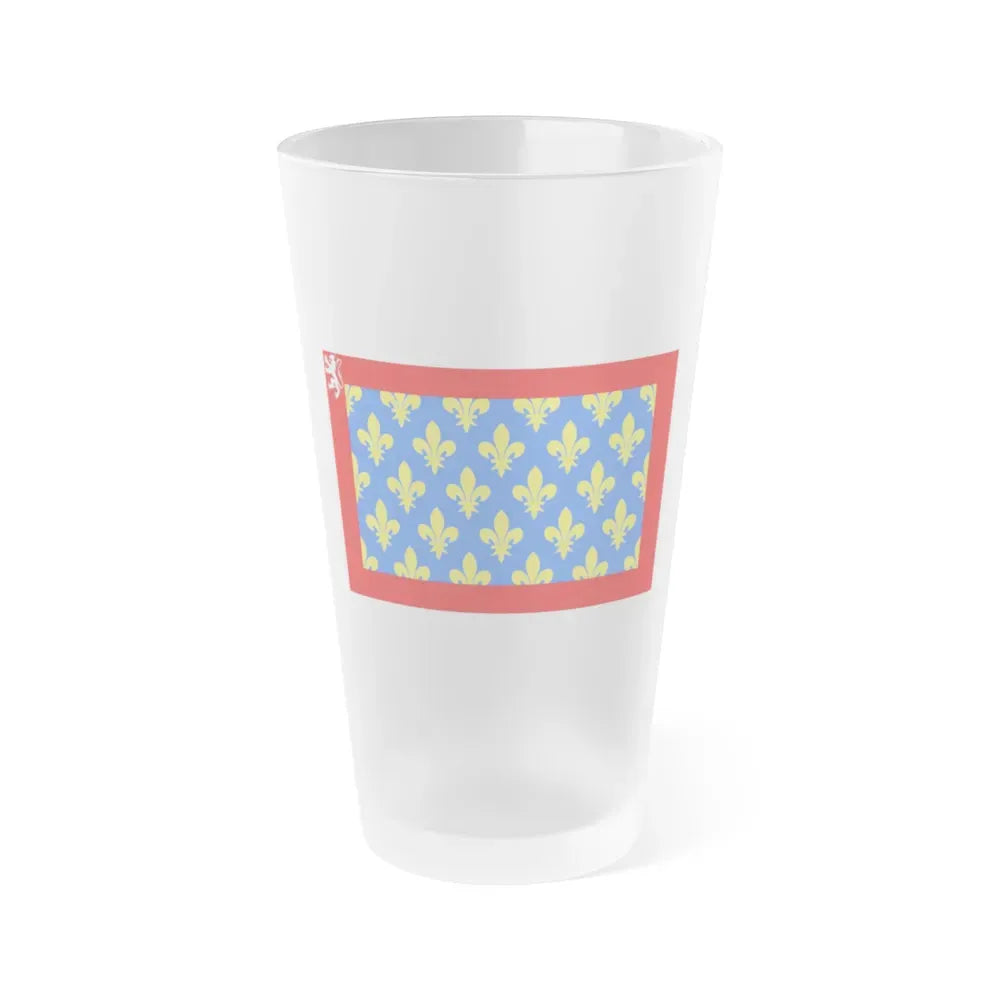 Flag of Sarthe France 2 - Frosted Pint Glass 16oz 16oz Frosted - Go Mug Yourself