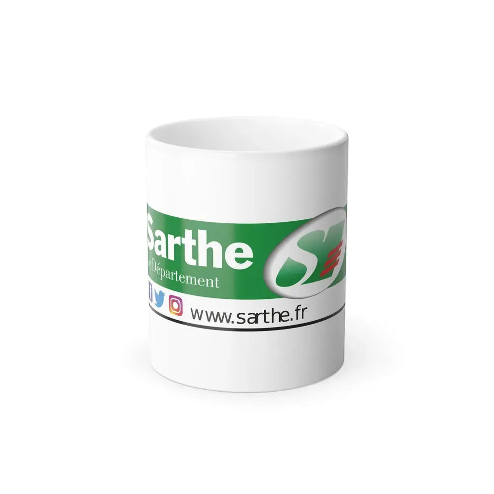 Flag of Sarthe France - Color Changing Coffee Mug 11oz - Go Mug Yourself