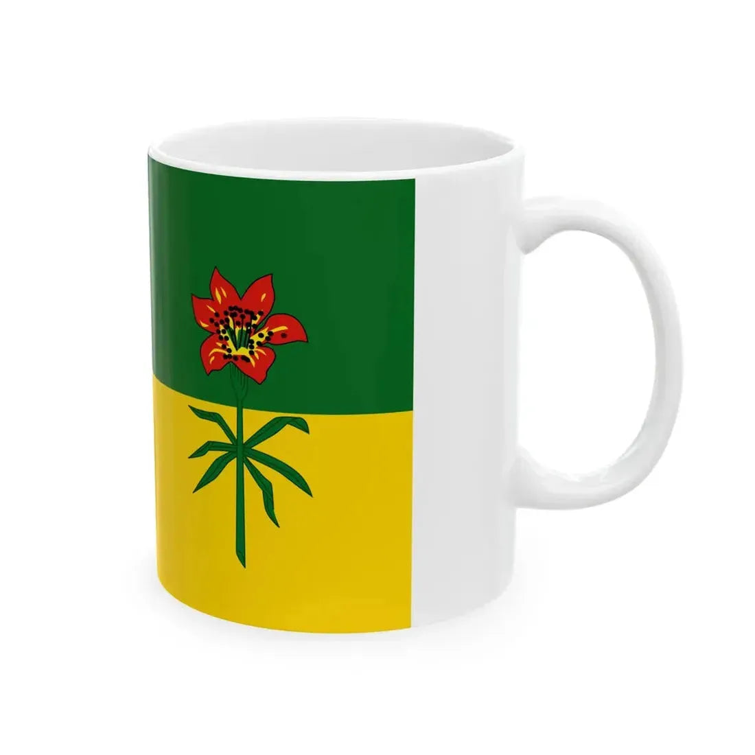 Flag of Saskatchewan 3-2 (Canada) White Coffee Mug - Go Mug Yourself