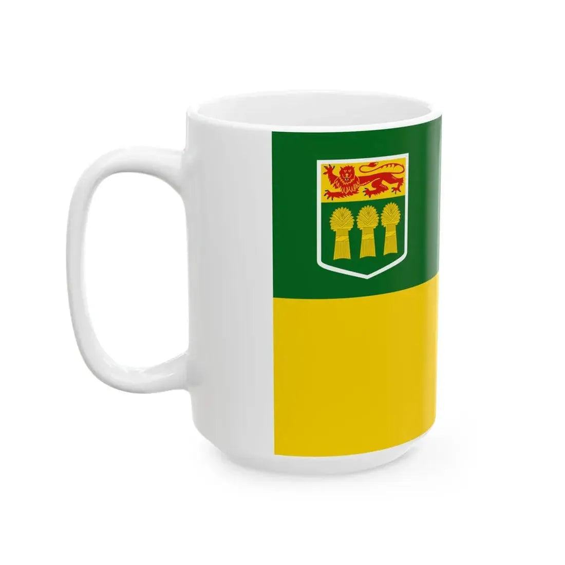 Flag of Saskatchewan 3-2 (Canada) White Coffee Mug - Go Mug Yourself