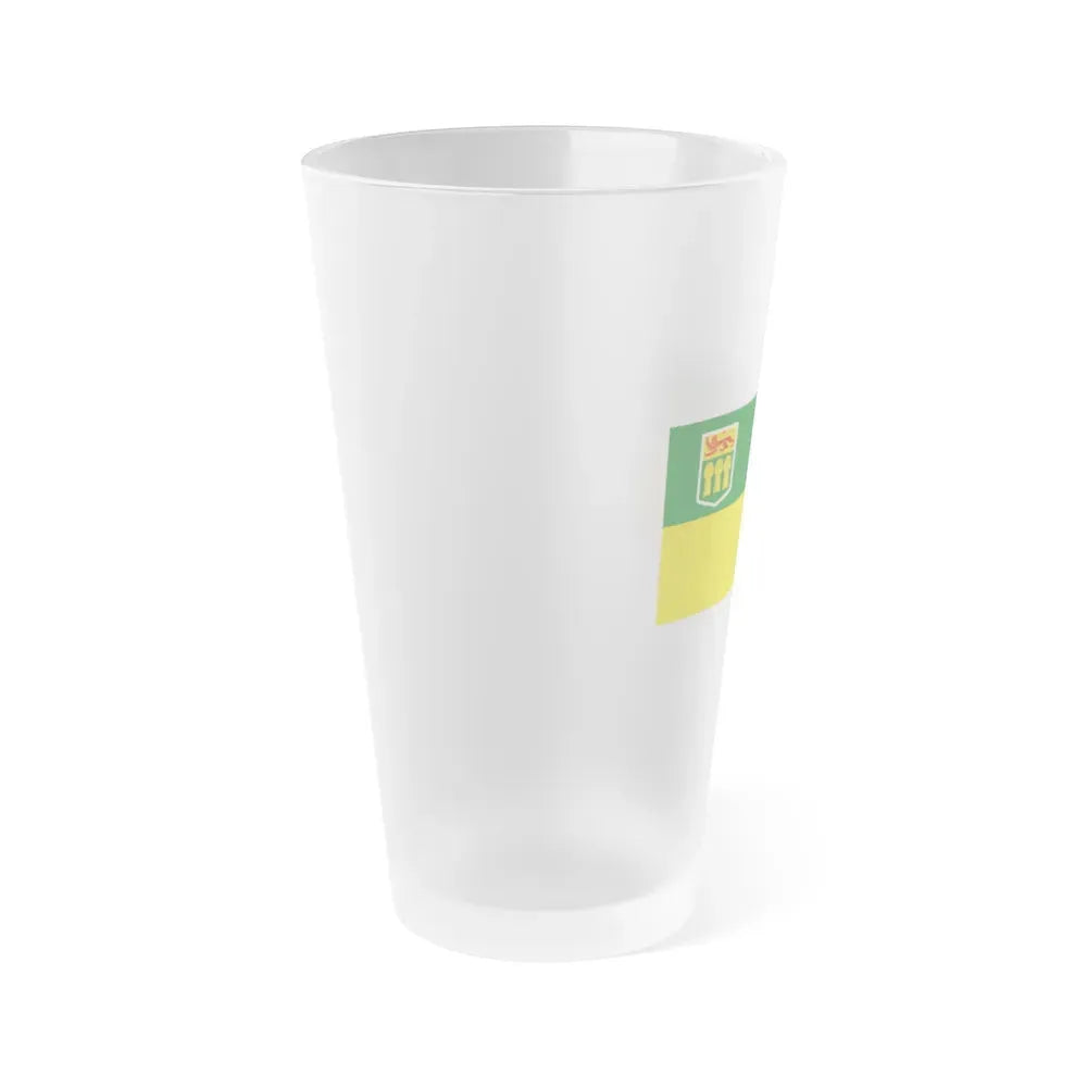 Flag of Saskatchewan Canada - Frosted Pint Glass 16oz - Go Mug Yourself