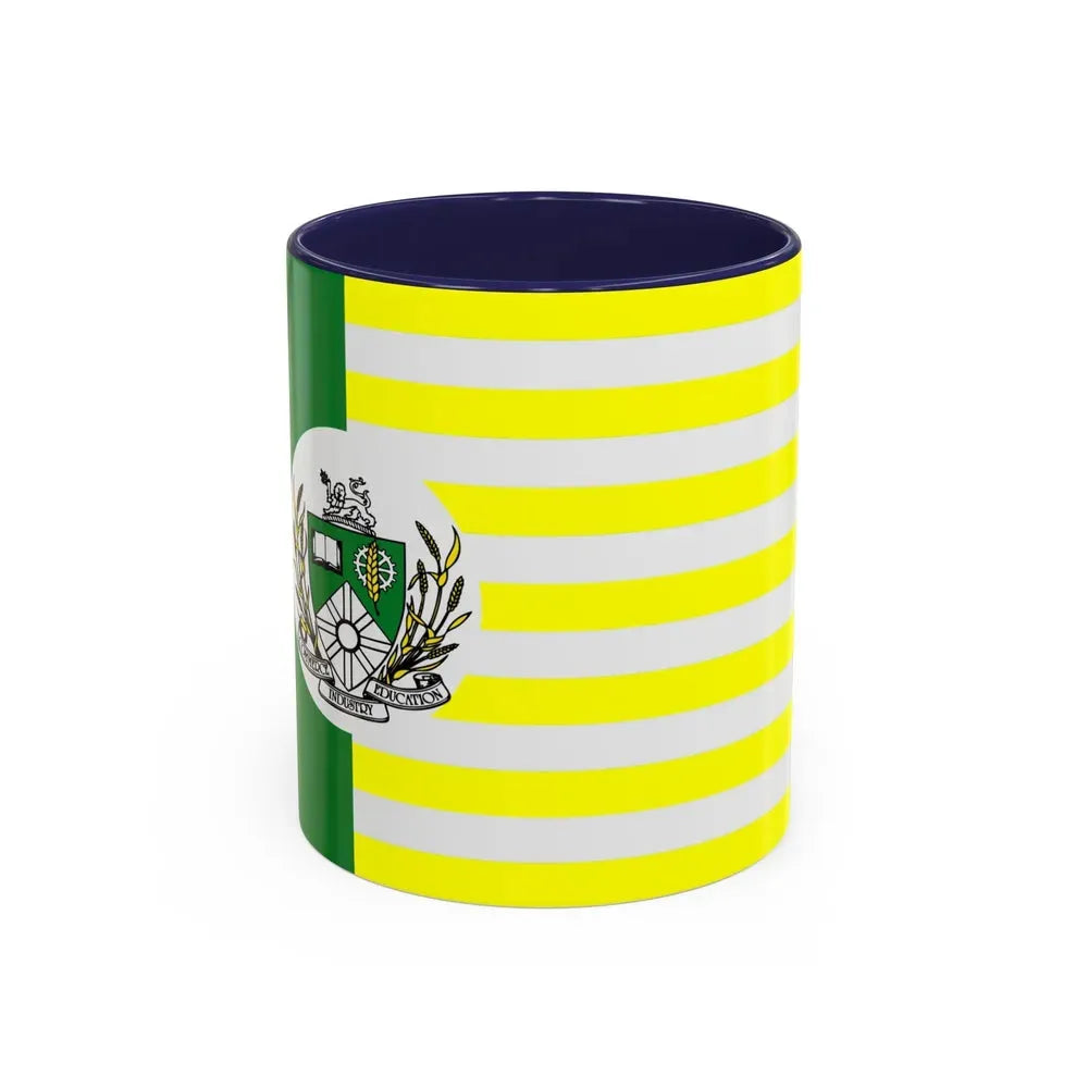 Flag of Saskatoon Canada - Accent Coffee Mug 11oz Navy - Go Mug Yourself