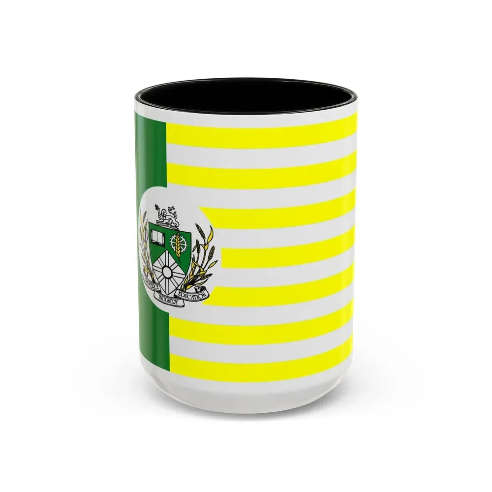 Flag of Saskatoon Canada - Accent Coffee Mug 15oz Black - Go Mug Yourself