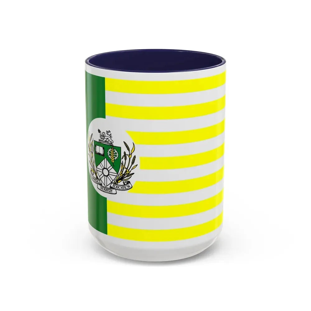 Flag of Saskatoon Canada - Accent Coffee Mug 15oz Navy - Go Mug Yourself