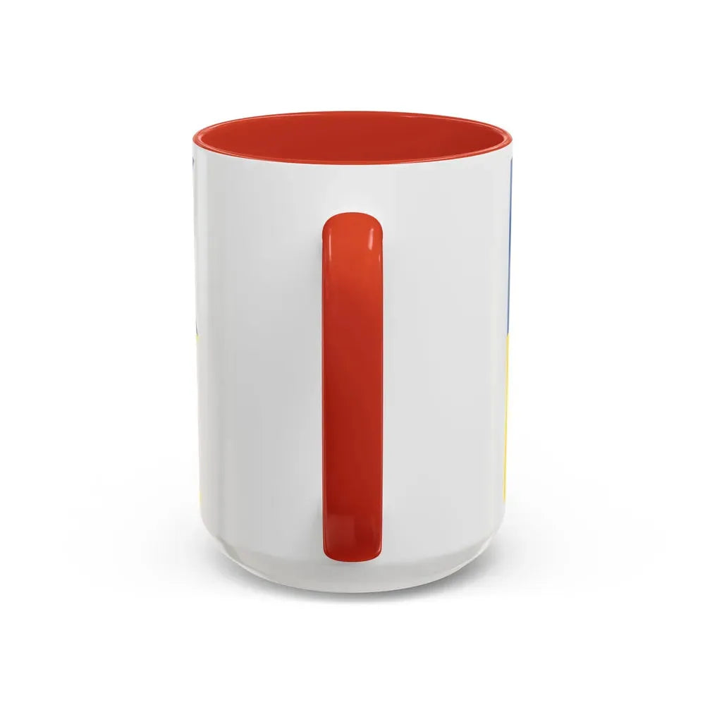 Flag of Satakunta Finland - Accent Coffee Mug - Go Mug Yourself