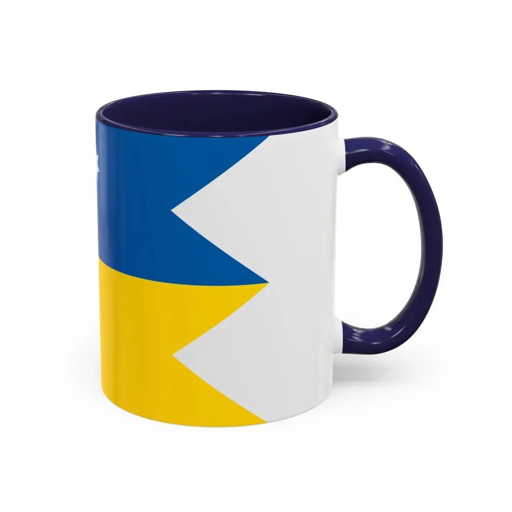 Flag of Satakunta Finland - Accent Coffee Mug - Go Mug Yourself