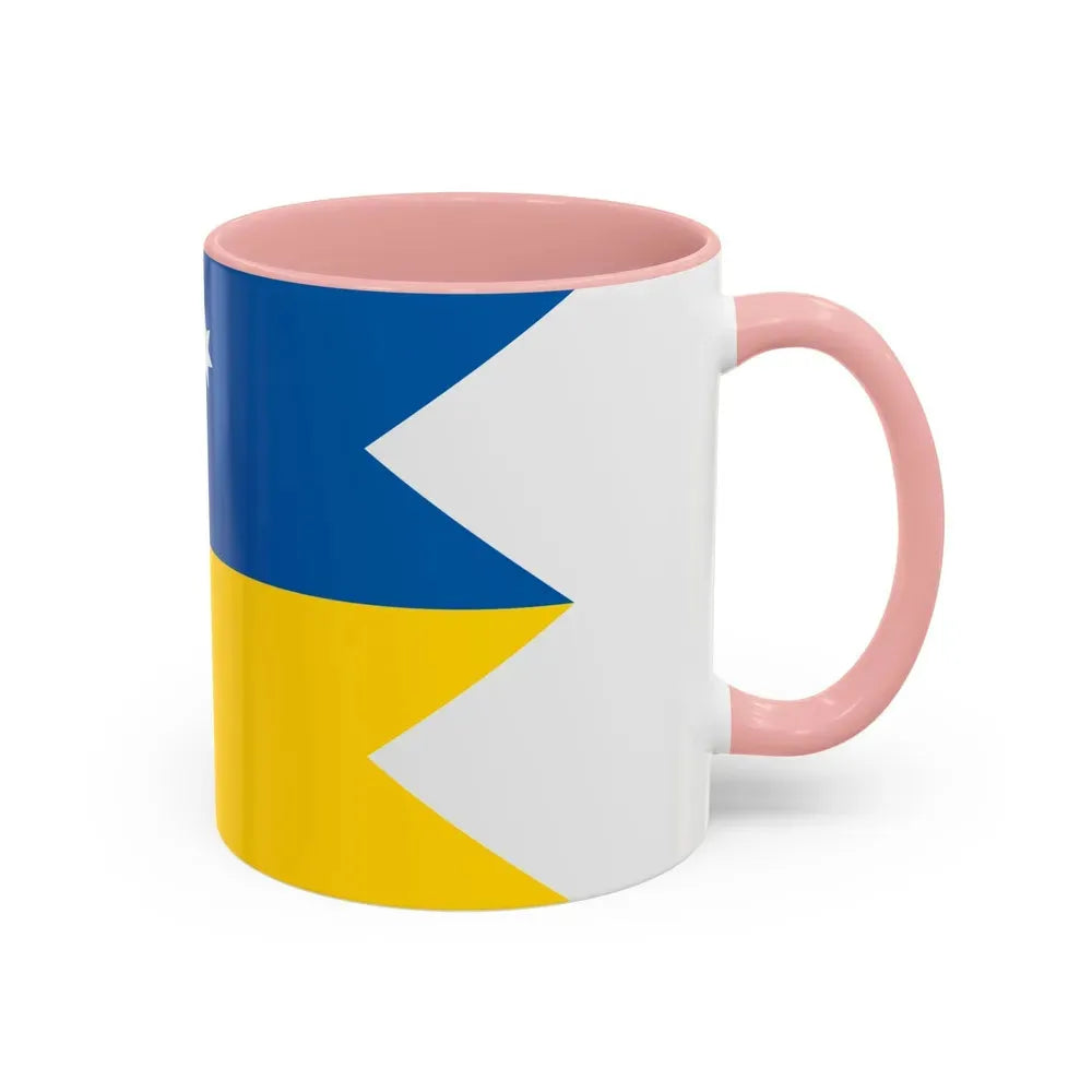 Flag of Satakunta Finland - Accent Coffee Mug - Go Mug Yourself