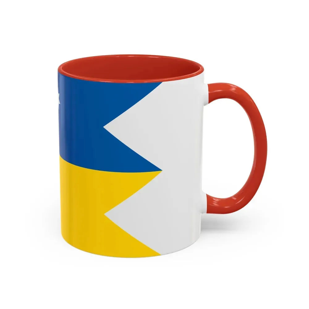 Flag of Satakunta Finland - Accent Coffee Mug - Go Mug Yourself