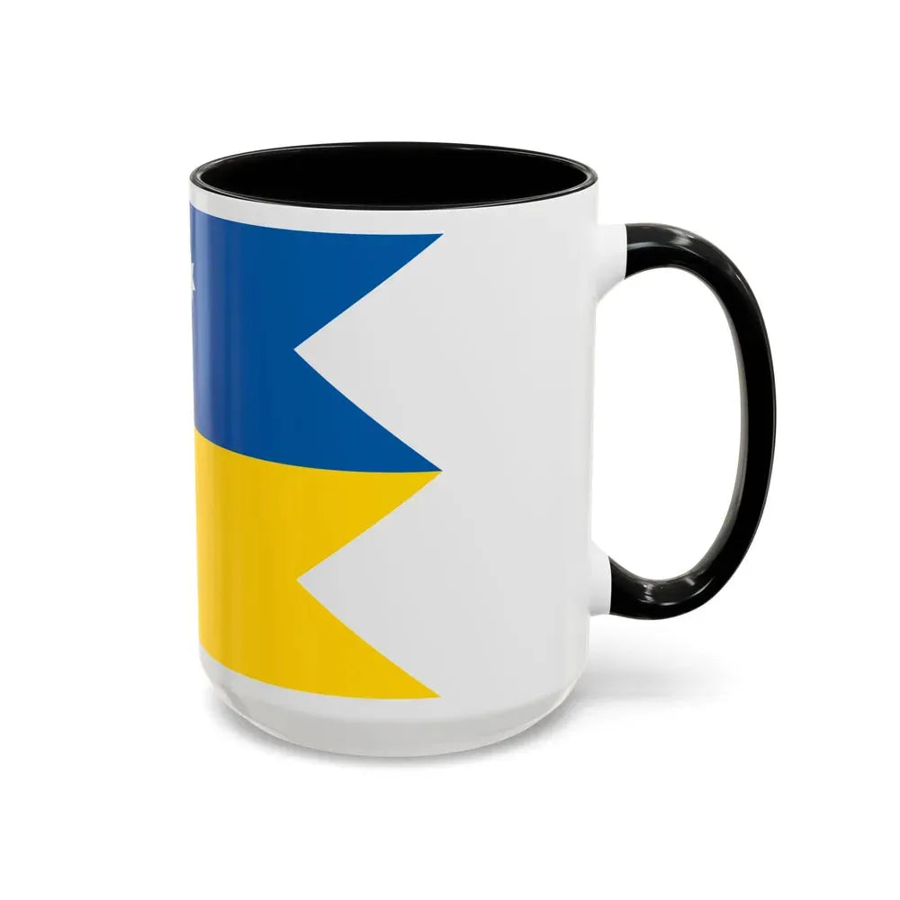 Flag of Satakunta Finland - Accent Coffee Mug - Go Mug Yourself