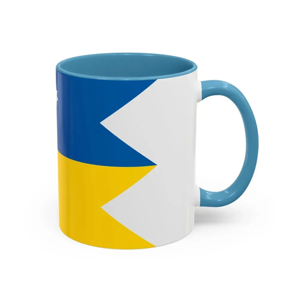 Flag of Satakunta Finland - Accent Coffee Mug - Go Mug Yourself