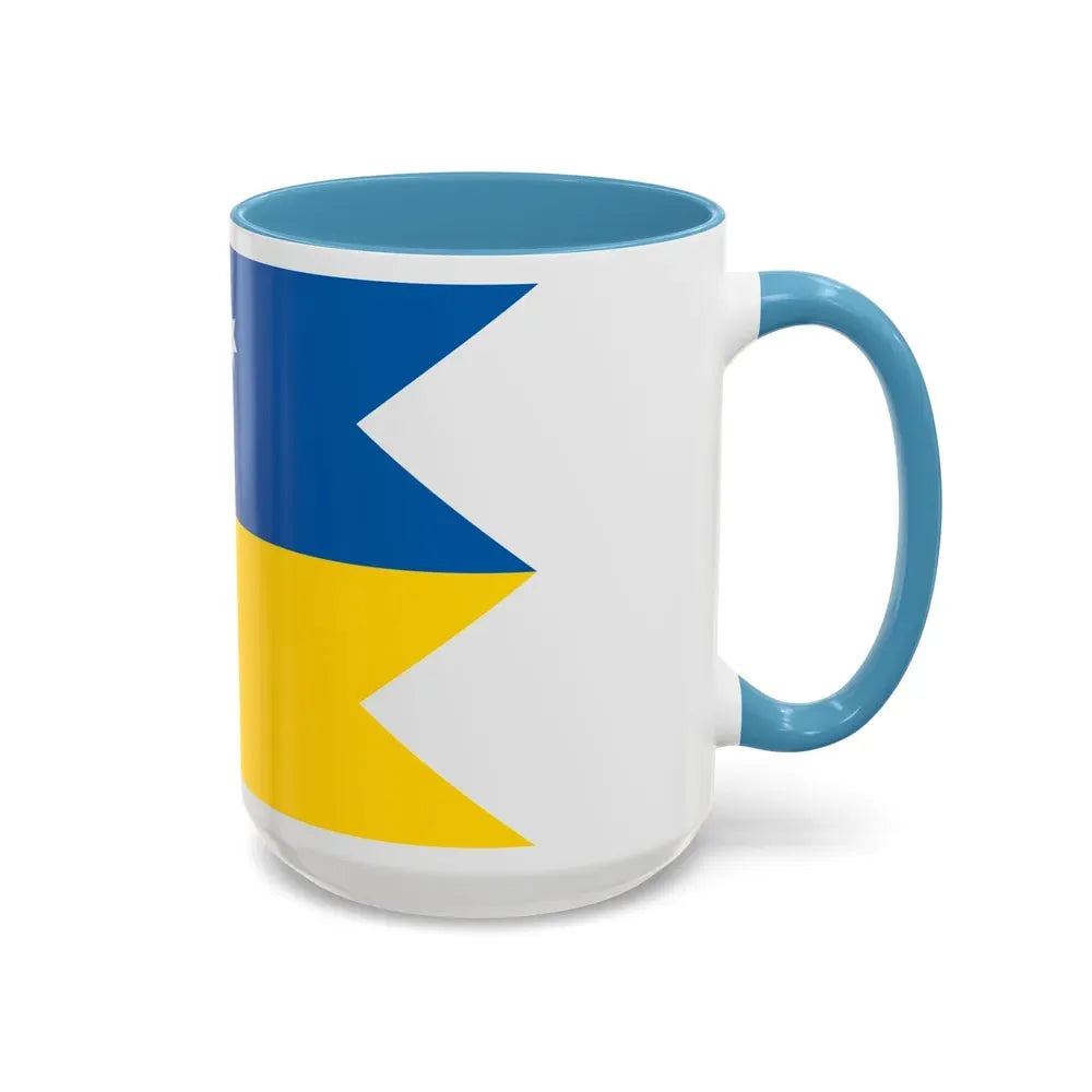 Flag of Satakunta Finland - Accent Coffee Mug - Go Mug Yourself