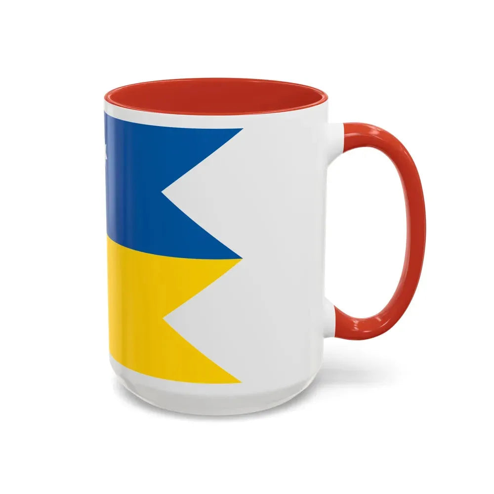Flag of Satakunta Finland - Accent Coffee Mug - Go Mug Yourself