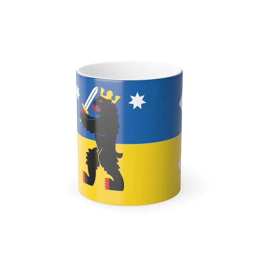 Flag of Satakunta Finland - Color Changing Coffee Mug 11oz - Go Mug Yourself