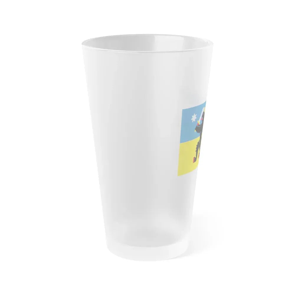 Flag of Satakunta Finland - Frosted Pint Glass 16oz - Go Mug Yourself