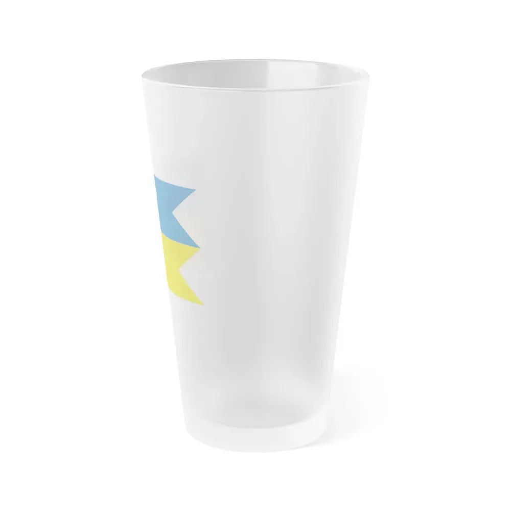 Flag of Satakunta Finland - Frosted Pint Glass 16oz - Go Mug Yourself