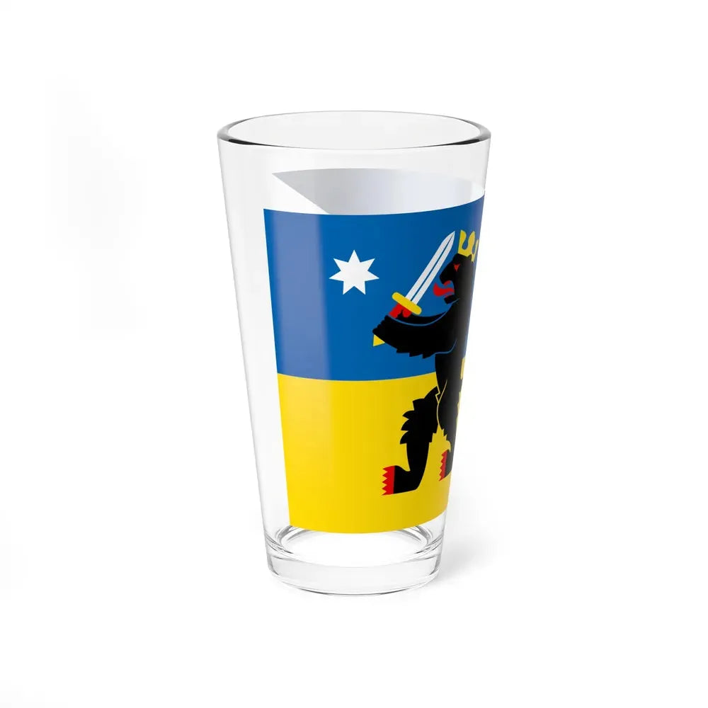 Flag of Satakunta Finland - Pint Glass 16oz - Go Mug Yourself