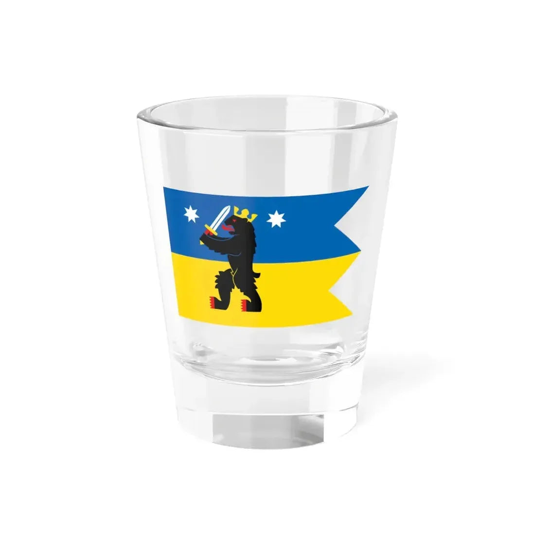 Flag of Satakunta Finland - Shot Glass 1.5oz 1.5oz - Go Mug Yourself