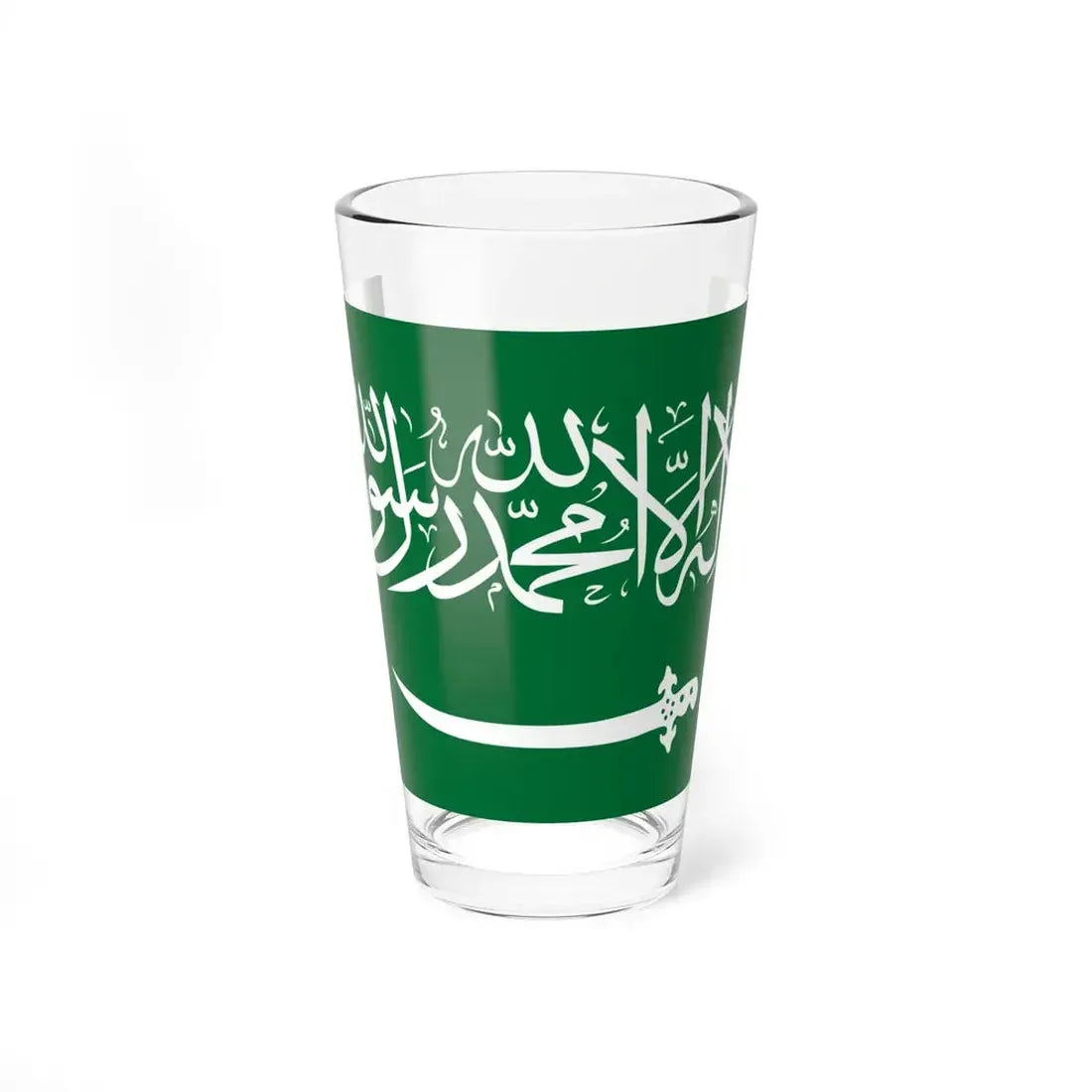 Flag of Saudi Arabia 1938-1973 (Saudi Arabia) Pint Glass 16oz 16oz - Go Mug Yourself