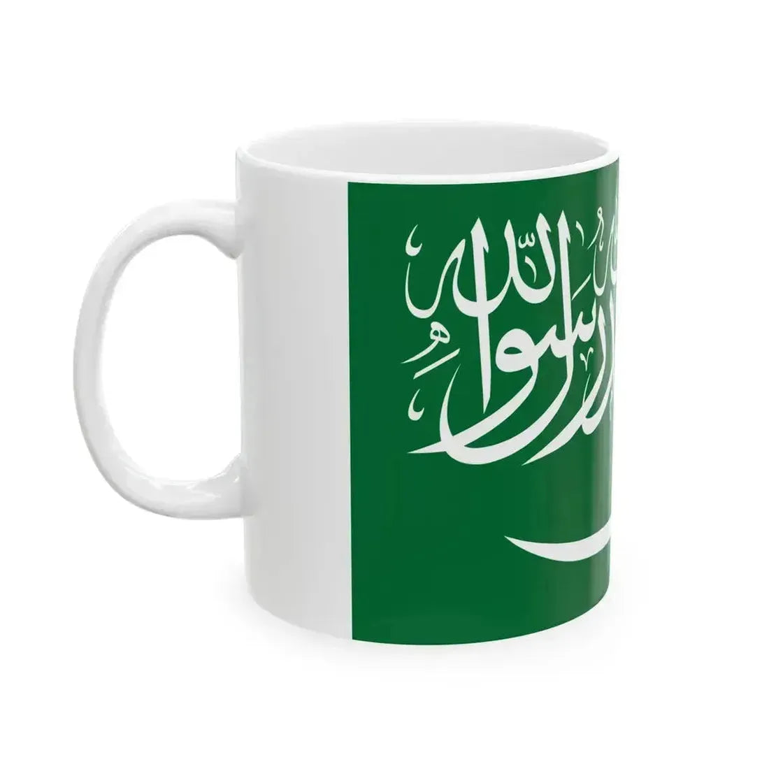 Flag of Saudi Arabia 1938 to 1973 (Saudi Arabia) White Coffee Mug - Go Mug Yourself