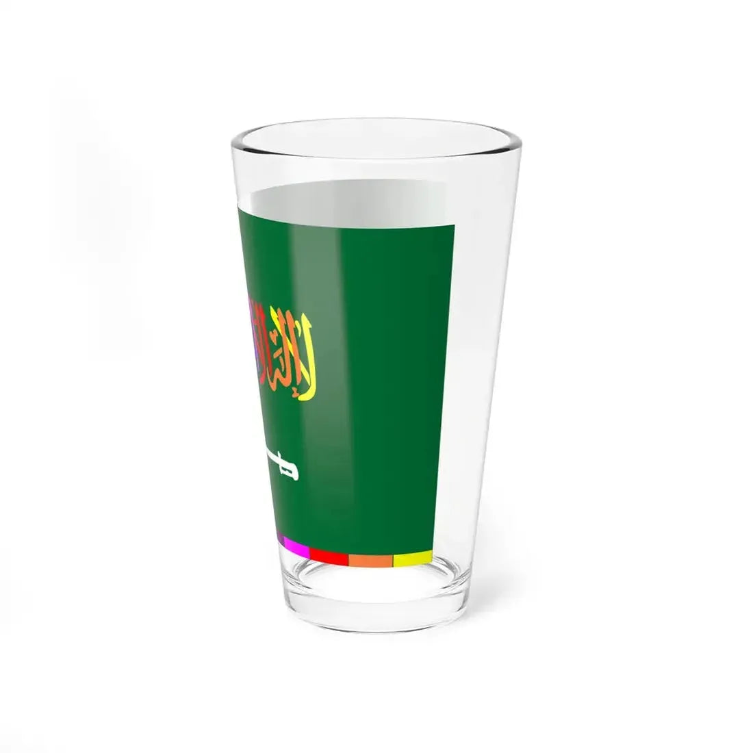 Flag of Saudi Arabia in order of writing later over (Saudi Arabia) Pint Glass 16oz - Go Mug Yourself