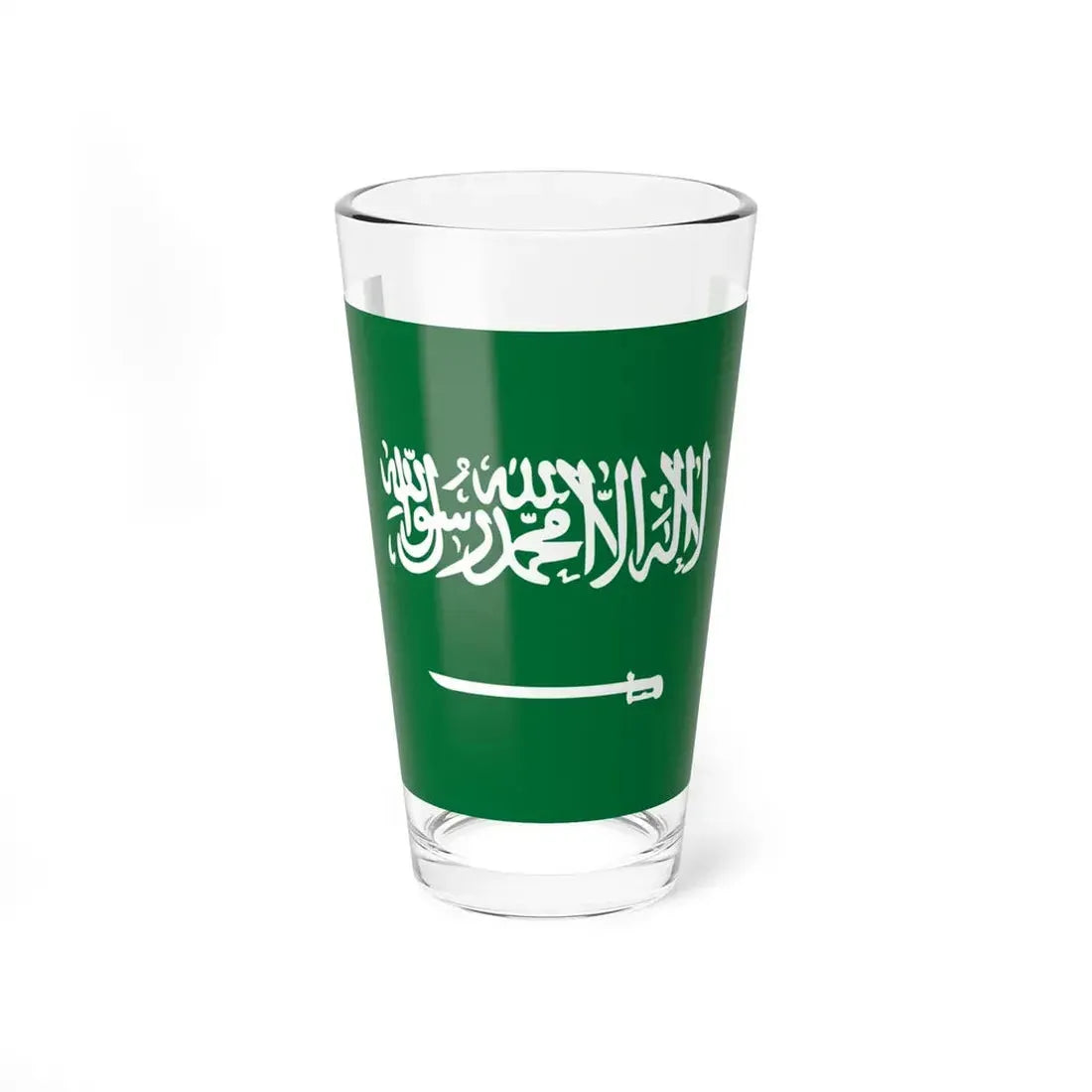Flag of Saudi Arabia type 3 (Saudi Arabia) Pint Glass 16oz 16oz - Go Mug Yourself