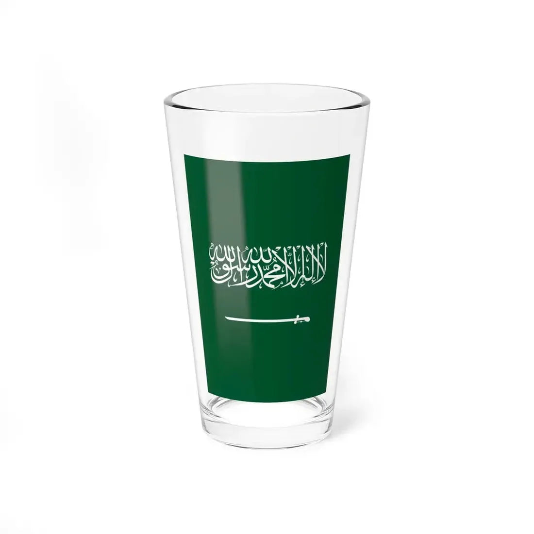 Flag of Saudi Arabia vertical (Saudi Arabia) Pint Glass 16oz 16oz - Go Mug Yourself