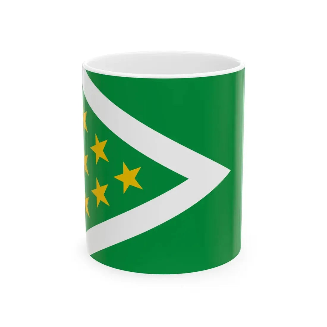 Flag of Sauga Estonia (Estonia) White Coffee Mug 11oz - Go Mug Yourself