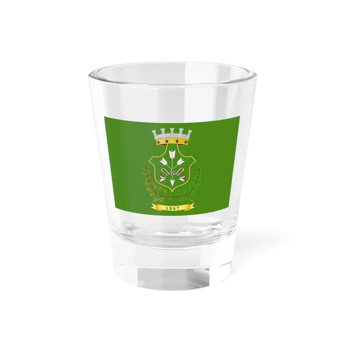 Flag of Saviano (Italy) Shot Glass 1.5oz 1.5oz - Go Mug Yourself