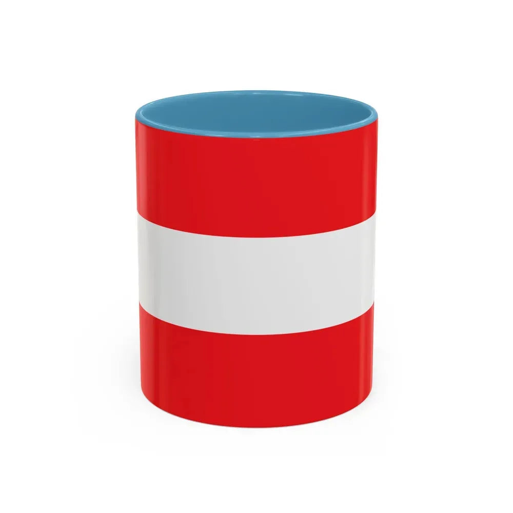 Flag of Savona Italy - Accent Coffee Mug 11oz Light Blue - Go Mug Yourself
