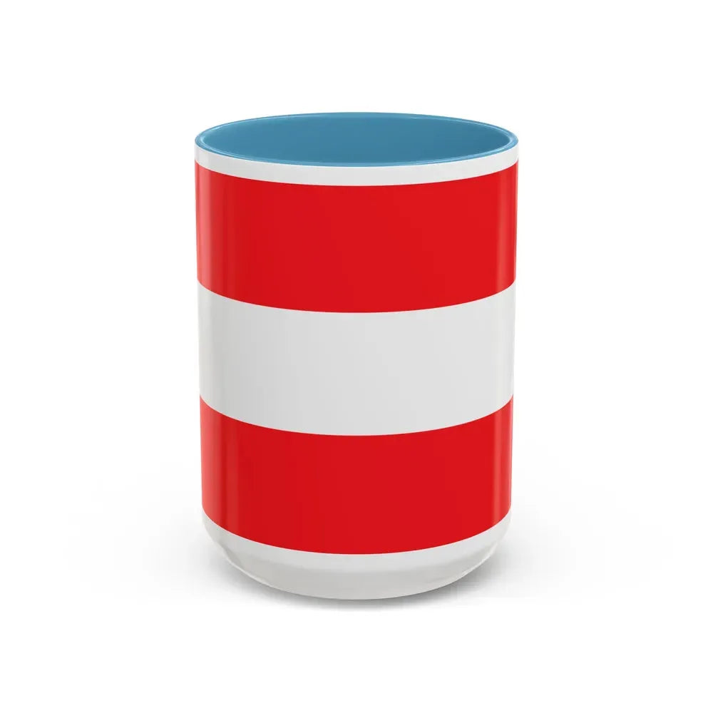Flag of Savona Italy - Accent Coffee Mug 15oz Light Blue - Go Mug Yourself