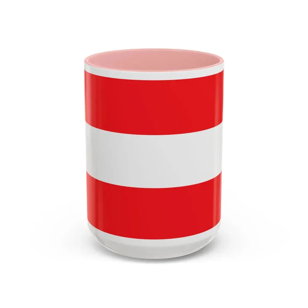 Flag of Savona Italy - Accent Coffee Mug 15oz Pink - Go Mug Yourself