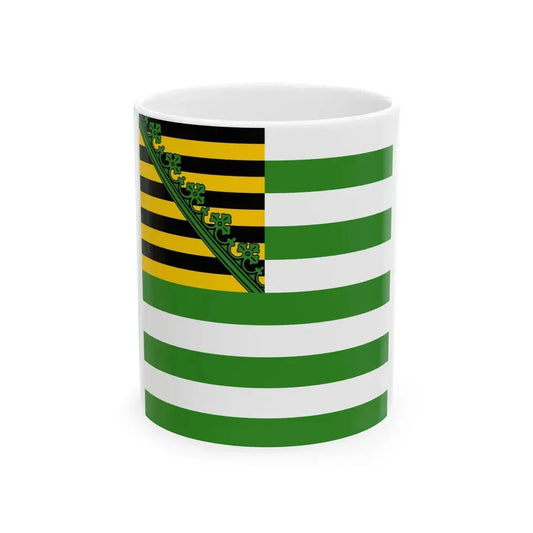 Flag of Saxe-Altenburg 1602 (Germany) White Coffee Mug 11oz - Go Mug Yourself