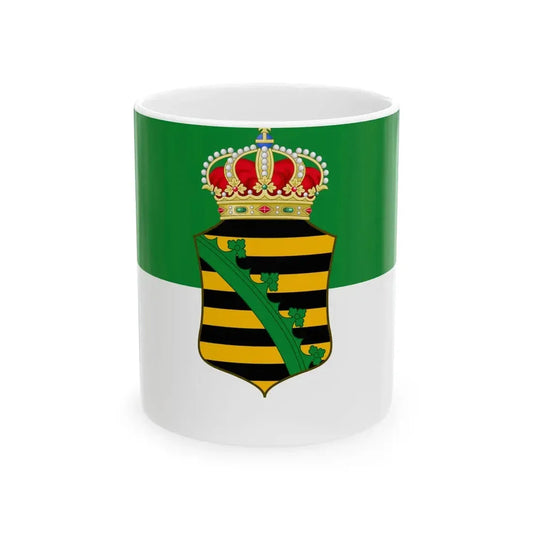 Flag of Saxe-Altenburg 1893-1918 (Germany) White Coffee Mug 11oz - Go Mug Yourself