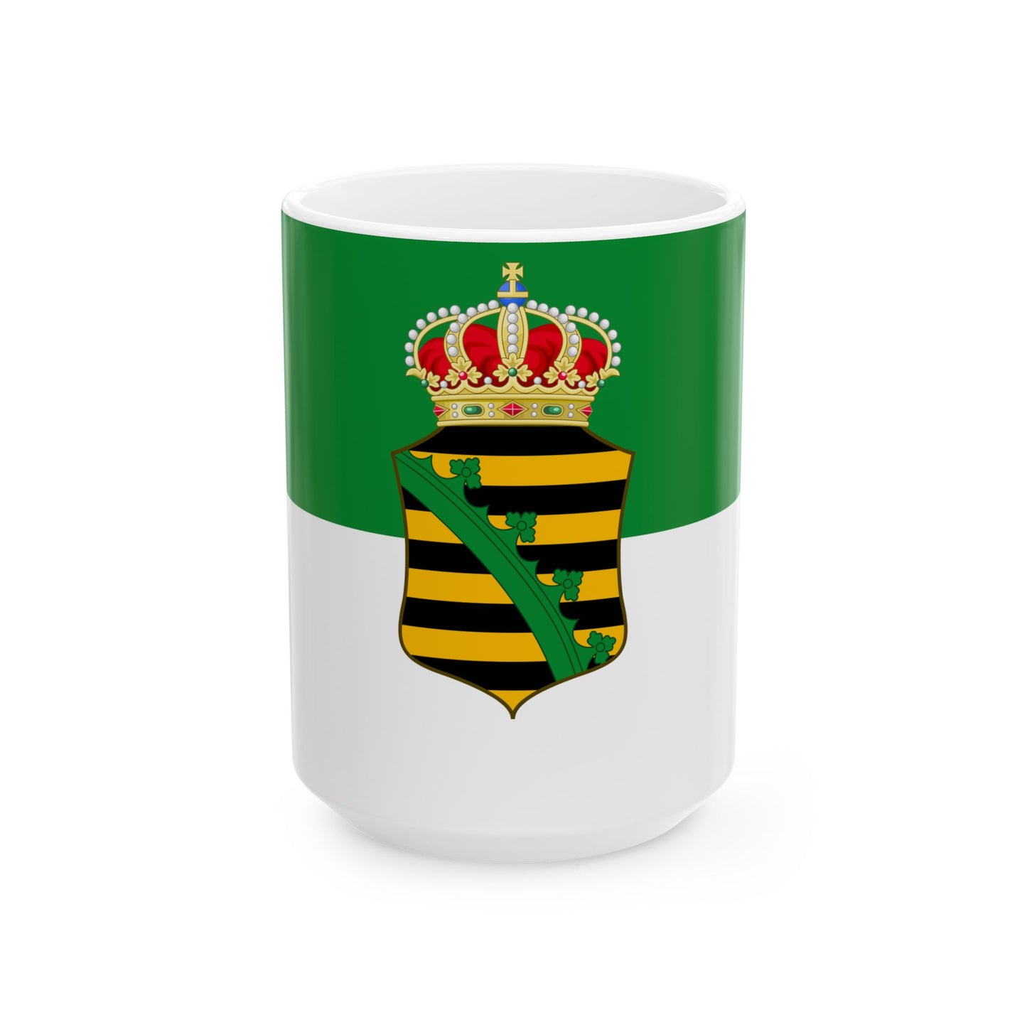 Flag of Saxe-Altenburg 1893-1918 (Germany) White Coffee Mug-15oz-Go Mug Yourself