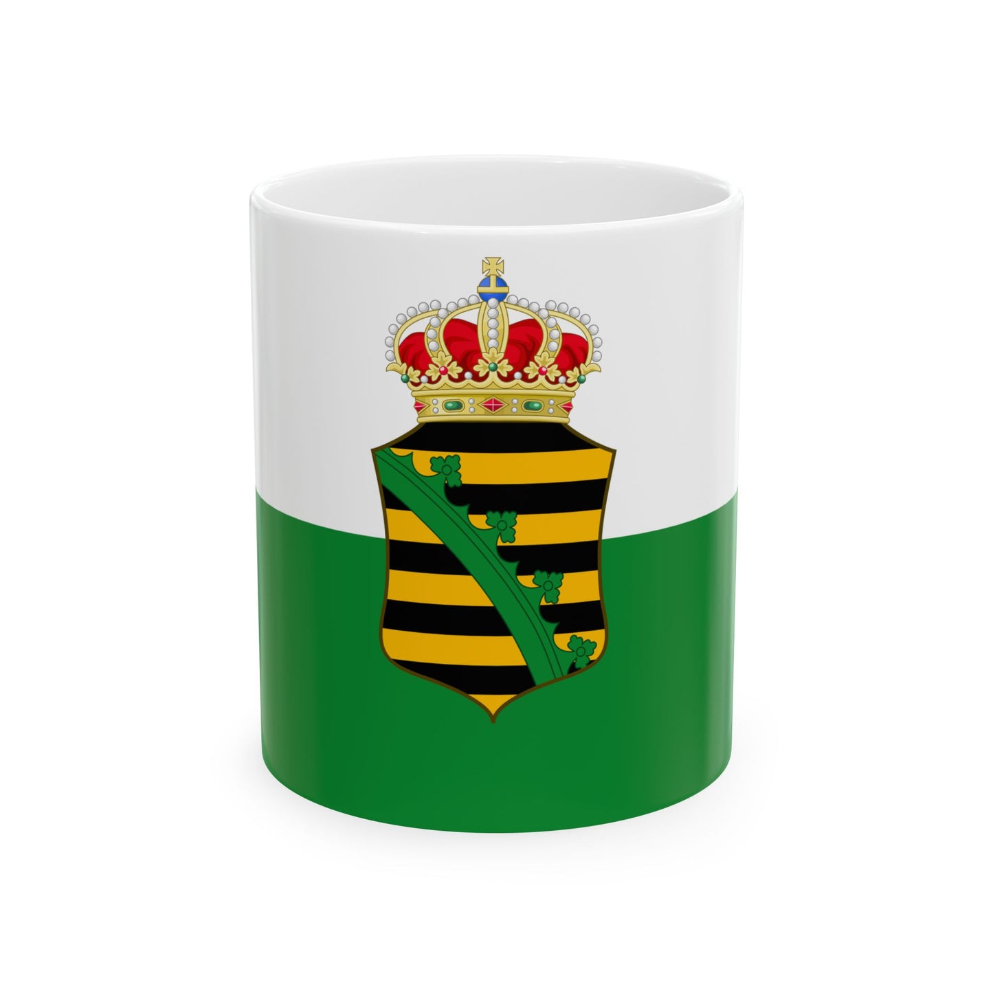 Flag of Saxe-Altenburg 1893 (Germany) White Coffee Mug-11oz-Go Mug Yourself