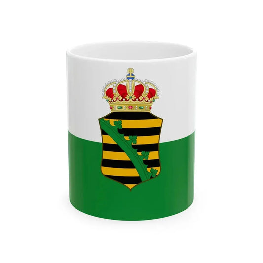 Flag of Saxe-Altenburg 1893 (Germany) White Coffee Mug 11oz - Go Mug Yourself