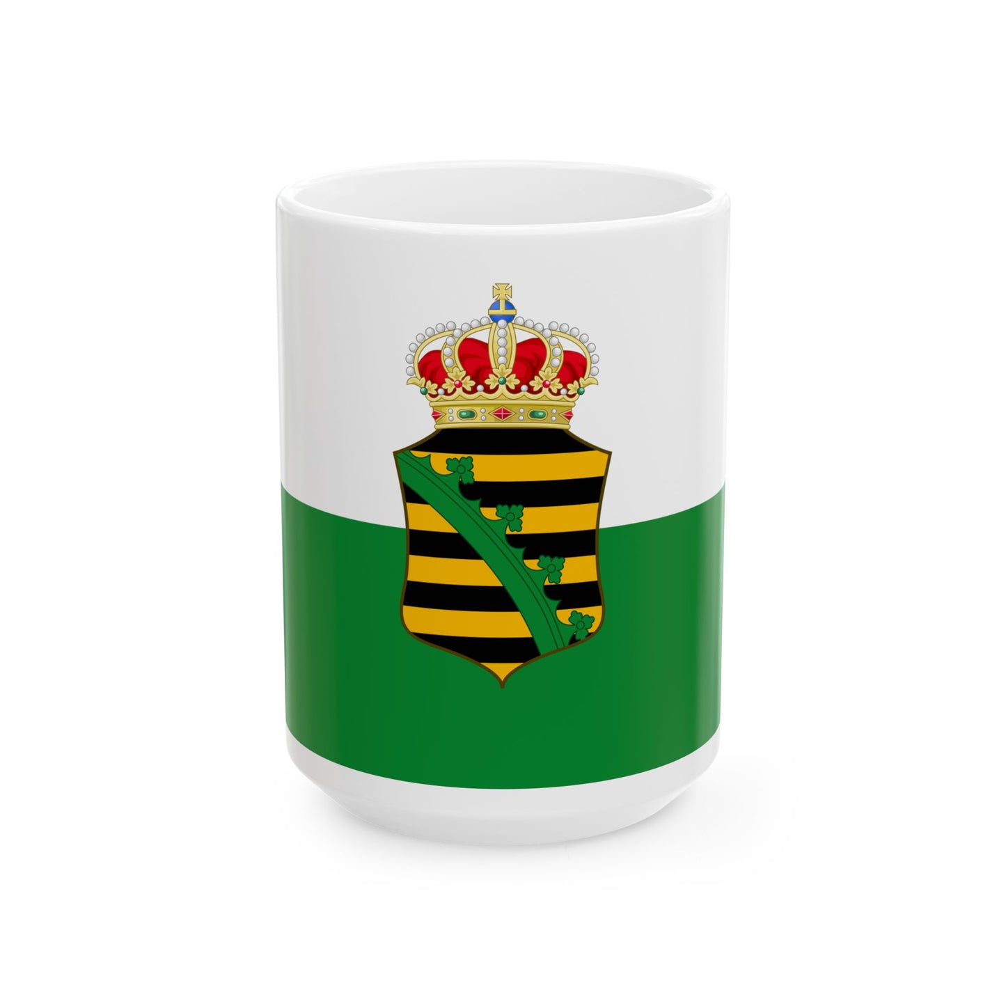 Flag of Saxe-Altenburg 1893 (Germany) White Coffee Mug-15oz-Go Mug Yourself