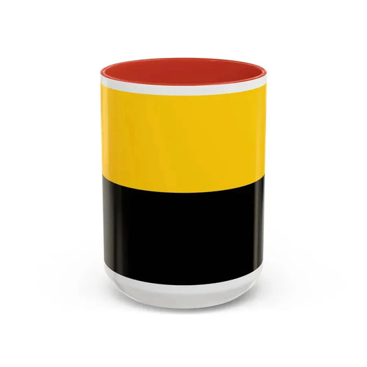 Flag of Saxony Anhalt Germany - Accent Coffee Mug 15oz Red - Go Mug Yourself