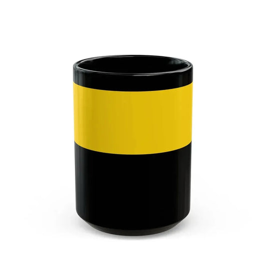 Flag of Saxony Anhalt Germany - Black Coffee Mug 15oz - Go Mug Yourself