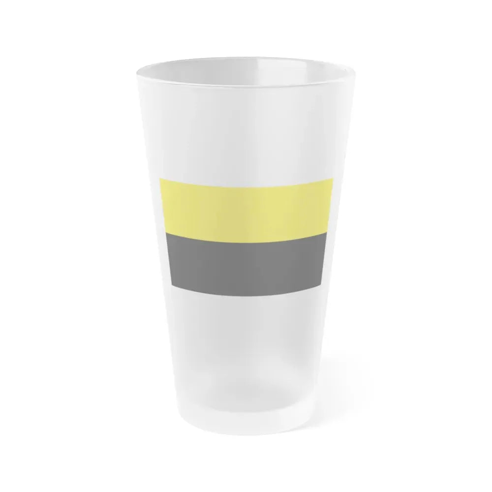 Flag of Saxony Anhalt Germany - Frosted Pint Glass 16oz 16oz Frosted - Go Mug Yourself