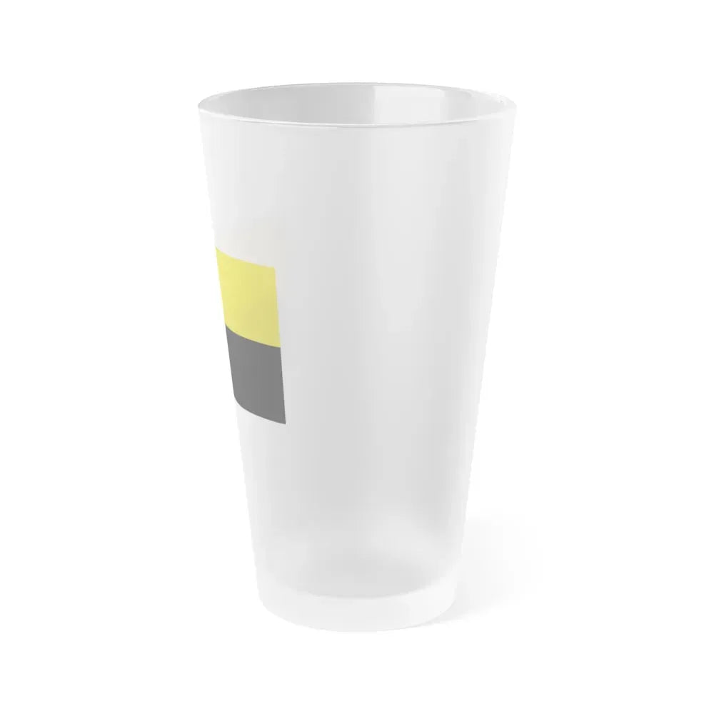 Flag of Saxony Anhalt Germany - Frosted Pint Glass 16oz - Go Mug Yourself