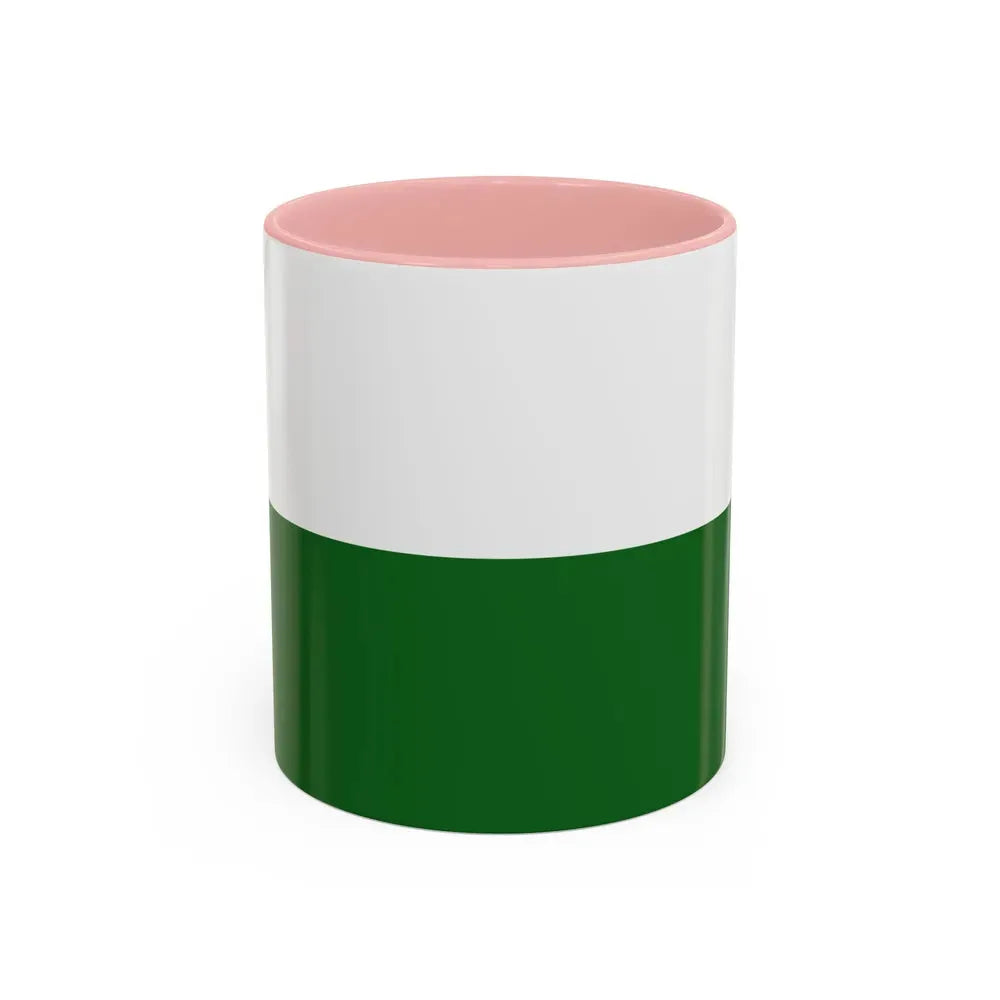 Flag of Saxony Germany - Accent Coffee Mug 11oz Pink - Go Mug Yourself