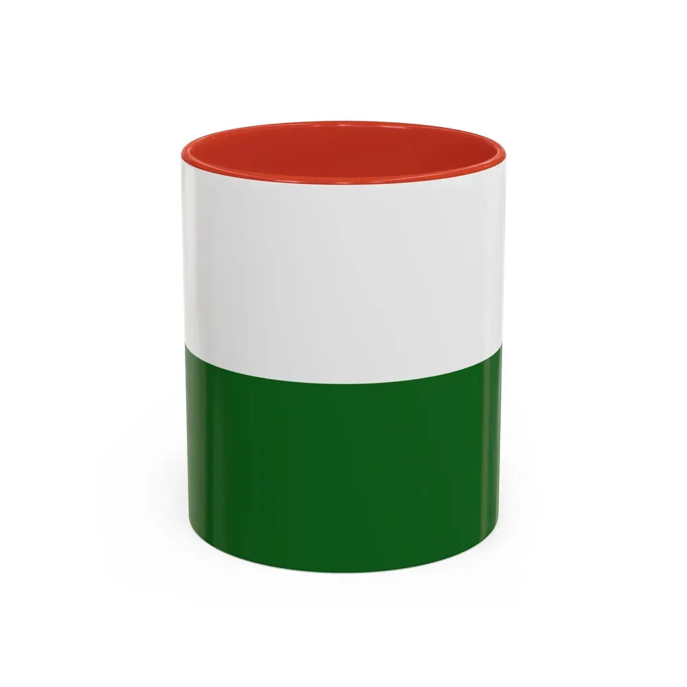 Flag of Saxony Germany - Accent Coffee Mug 11oz Red - Go Mug Yourself