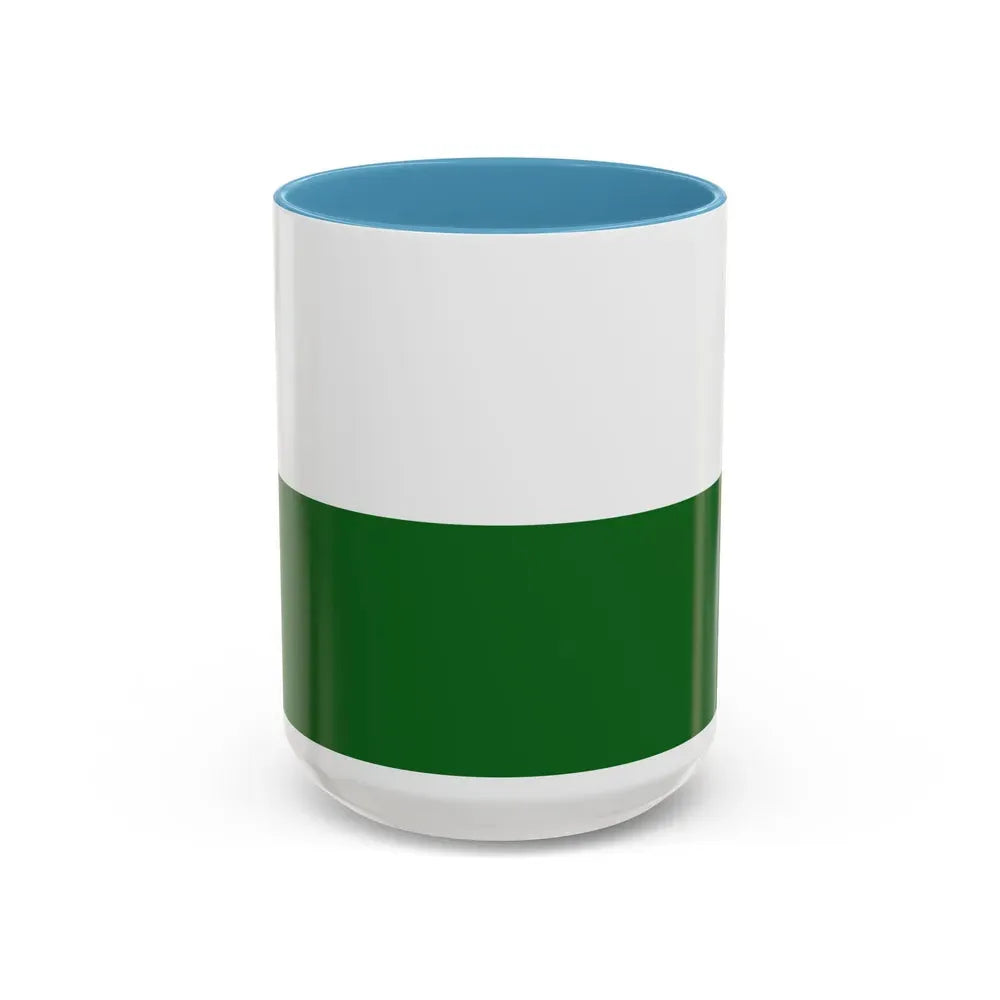 Flag of Saxony Germany - Accent Coffee Mug 15oz Light Blue - Go Mug Yourself